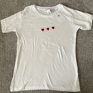 hearts tee size xs